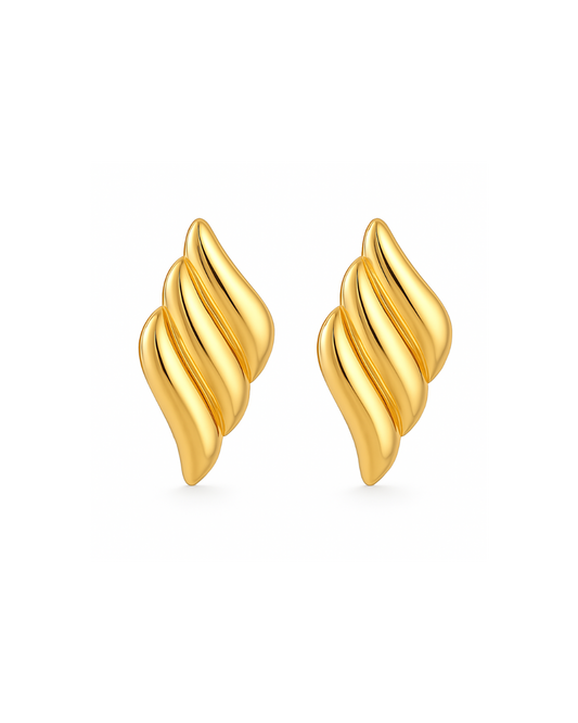 Winged Silver Vintage Style Earrings (18K Gold Plated)