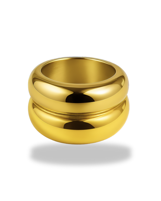 Double Stack Duo Gold & Silver (Stainless Steel, 18K Gold Plated)