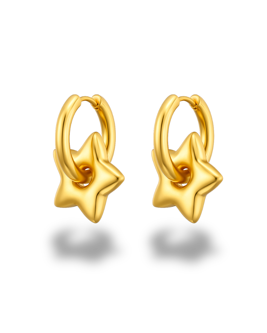 Gold Starry Earrings (Stainless Steel)