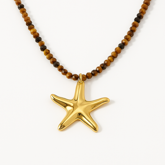 Starfish Necklace (18K Gold Plated Stainless Steel)