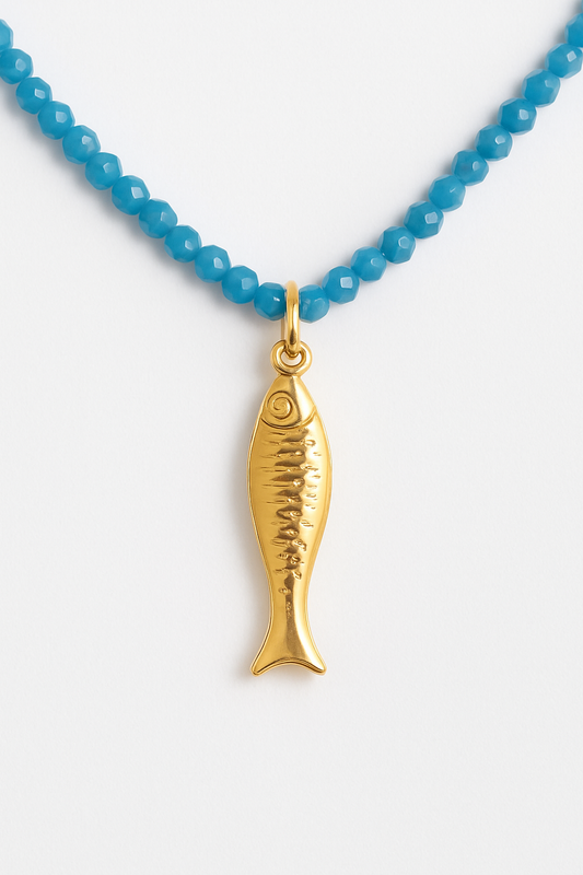 Sea Fish Necklace (18K Gold Plated, Stainless Steel)