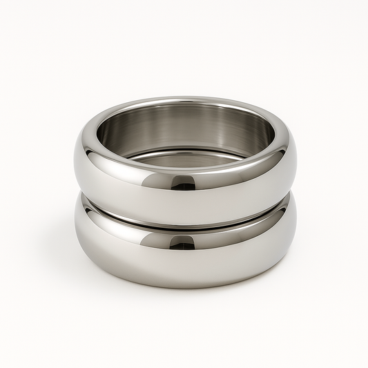 Double Trouble Ring Gold (18K Gold Plated, Stainless Steel)