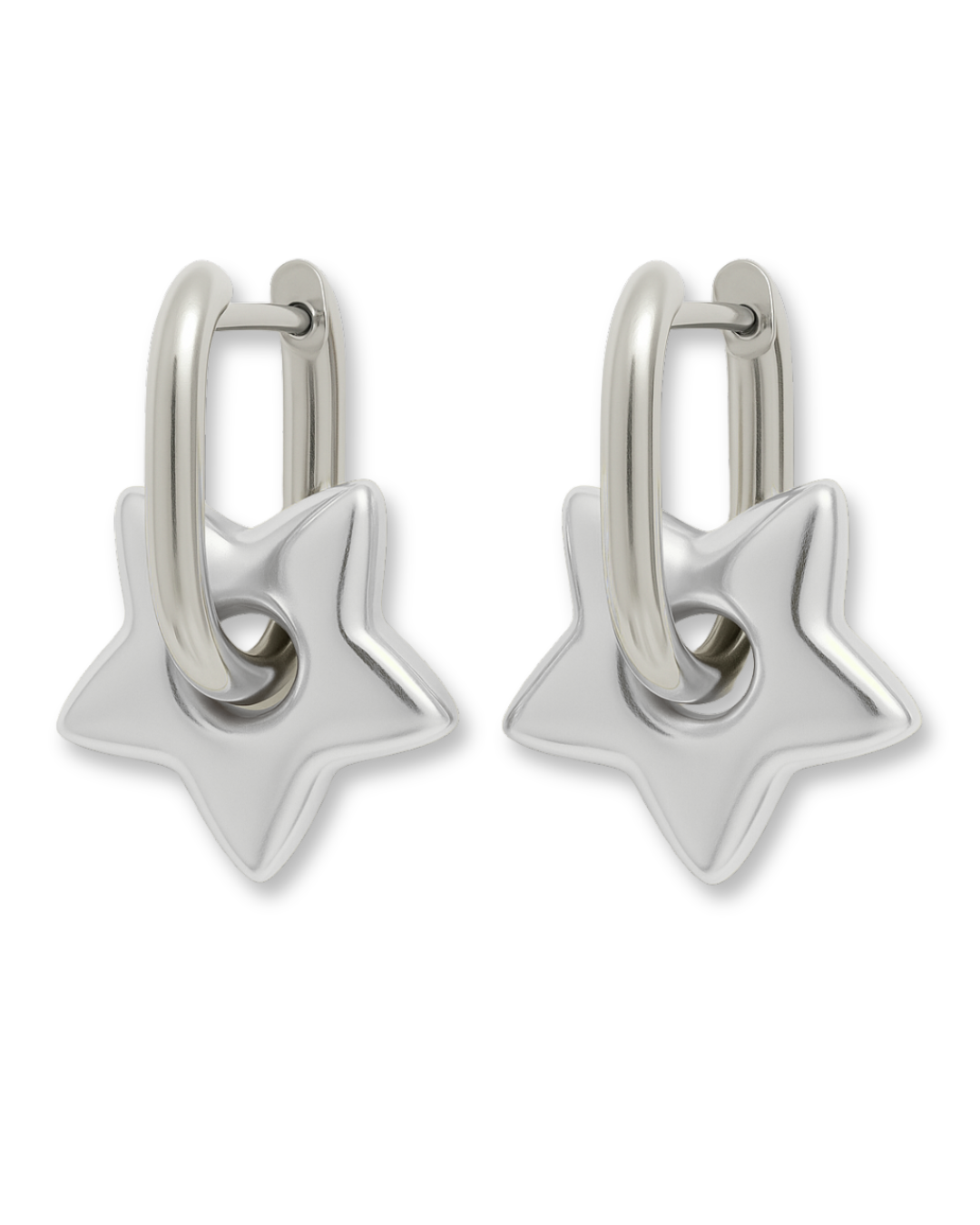 Duo Gold & Silver Starry Earrings (Stainless Steel)
