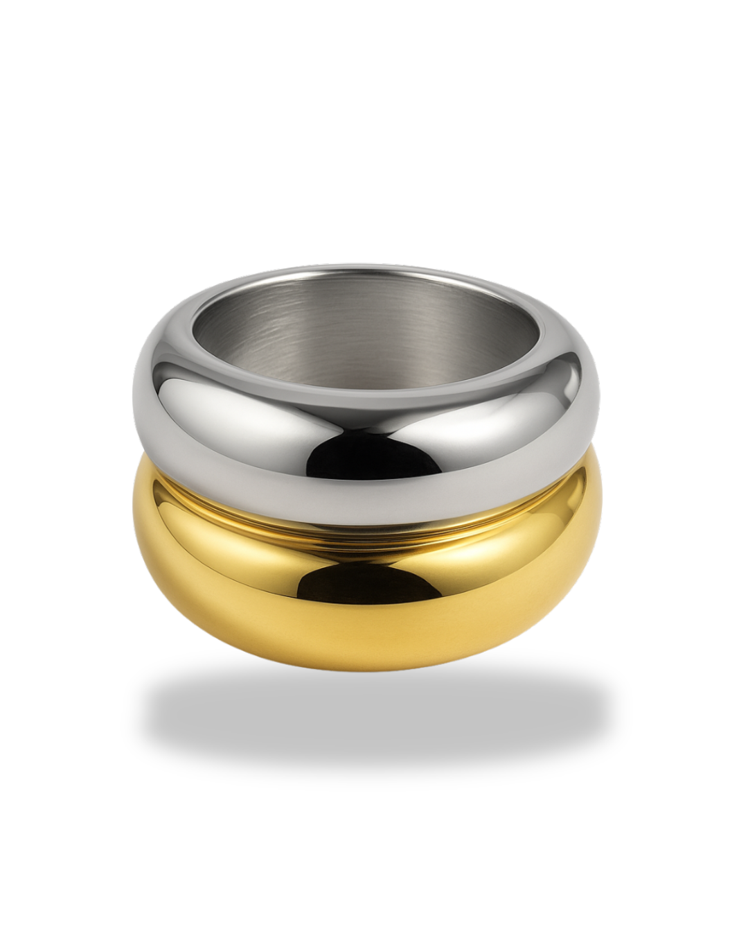 Double Stack Duo Gold & Silver (Stainless Steel, 18K Gold Plated)