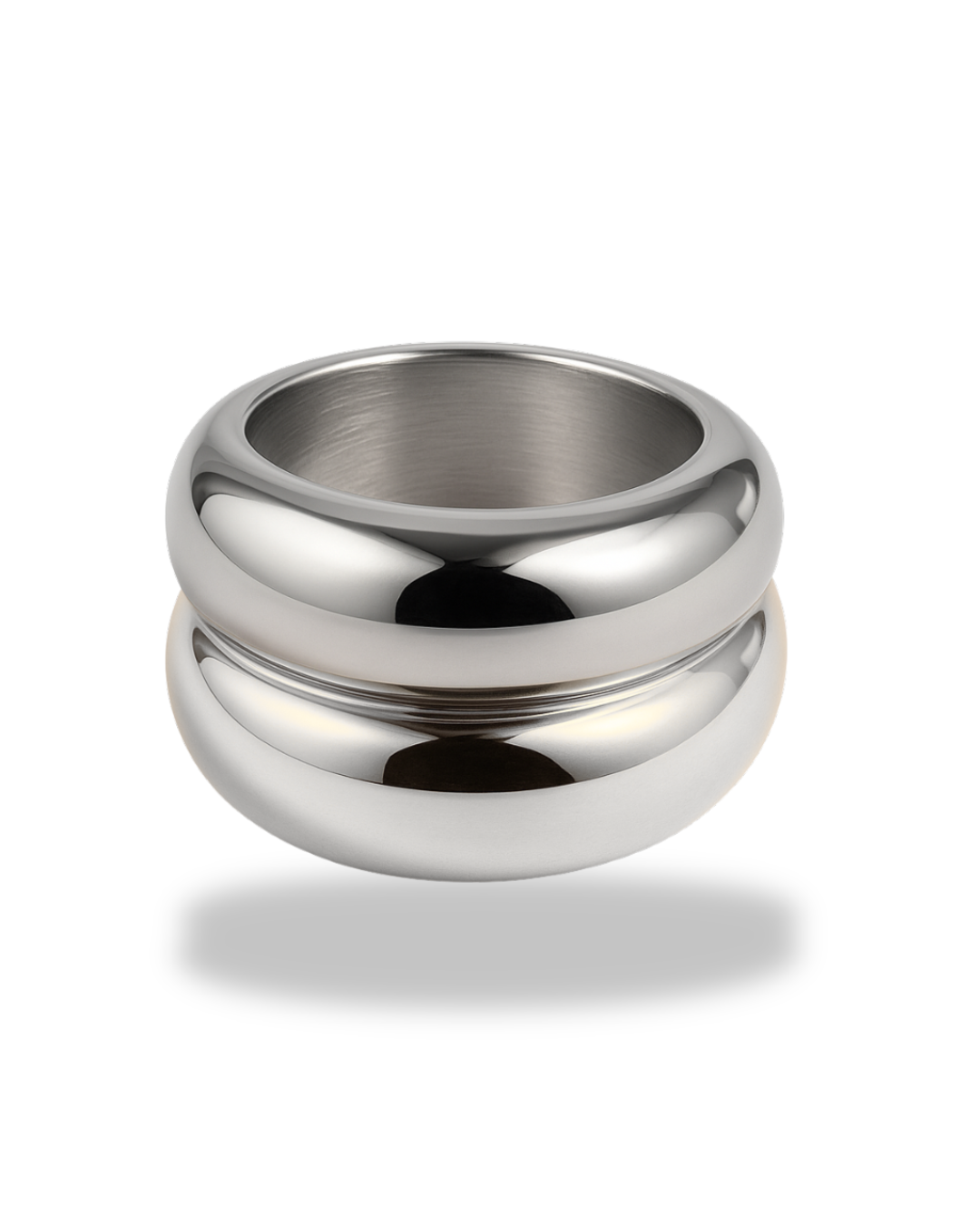 Double Stack Duo Gold & Silver (Stainless Steel, 18K Gold Plated)