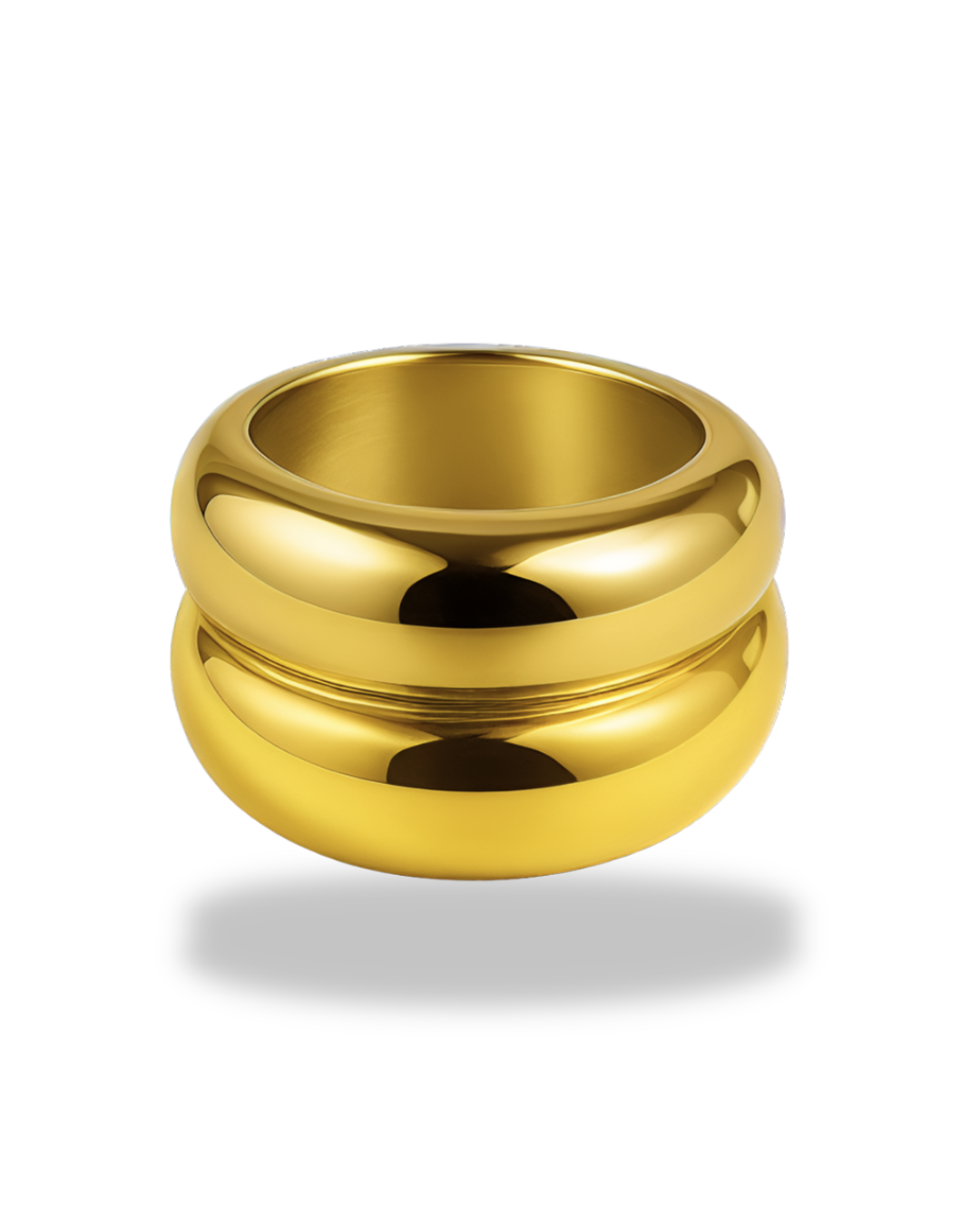 Double Stack Duo Gold & Silver (Stainless Steel, 18K Gold Plated)
