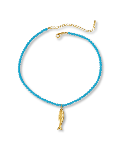 Sea Fish Necklace (18K Gold Plated, Stainless Steel)