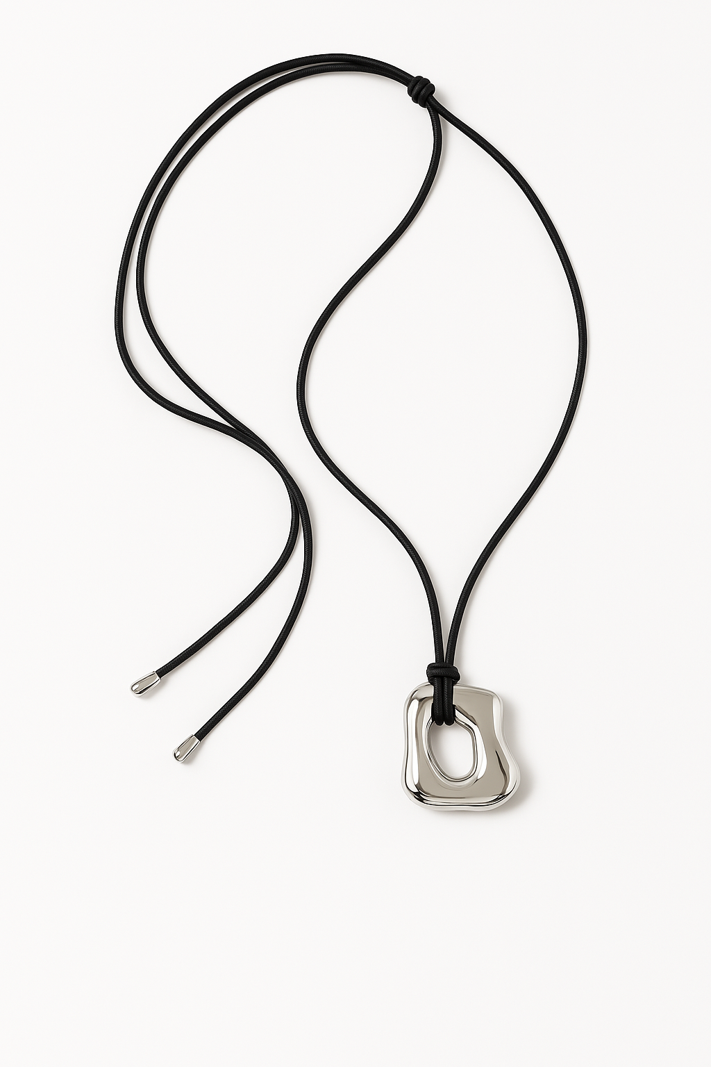 Forma Silver or Gold Necklace (Stainless Steel & Suede Cord)
